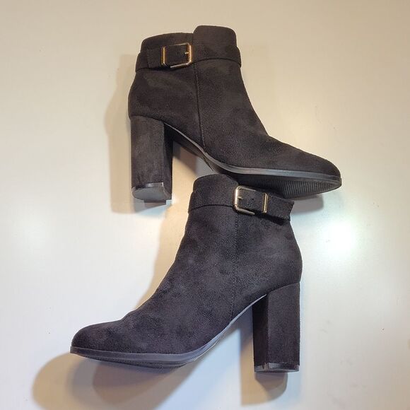 FOREVER SUEDE ANKLE BOOTIES ZIPPER CLOSURE - Picture 11 of 12